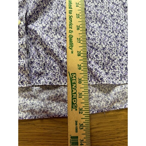 Duluth Trading Shirt Women Size 2X Purple Floral Button Up Casual Comfort - Picture 4 of 12